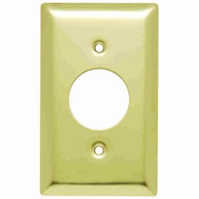 Pass & Seymour SB7-PB Standard Receptacle Wallplate With Finish Matching Screws, 1 Gang, Brass, 5 in, Thermoplastic