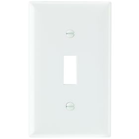 Pass & Seymour Sierraplex SP1-W Standard Wallplate, 1 Gang, White, 5 in H x 2-3/4 in W, Thermoplastic