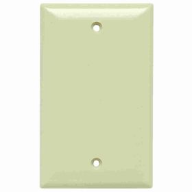 Pass & Seymour Sierraplex SP13-I Standard Blank Wallplate, 1 Gang, Ivory, 5 in, Thermoplastic