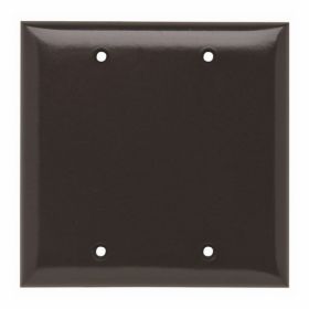 Pass & Seymour Sierraplex SP23 Standard Blank Wallplate, 2 Gangs, Brown, 5 in, Thermoplastic