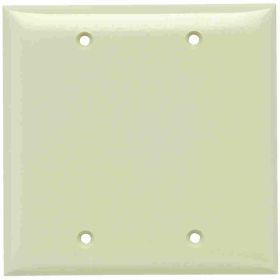 Pass & Seymour Sierraplex SP23-I Standard Blank Wallplate, 2 Gangs, Ivory, 5 in, Thermoplastic