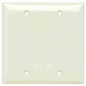 Pass & Seymour Sierraplex SP23-LA Standard Blank Wallplate, 2 Gangs, Light Almond, 5 in, Thermoplastic