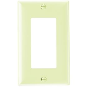 Pass & Seymour Sierraplex SP26-I Standard Wallplate, 1 Gang, Ivory, 5 in H x 2-3/4 in W, Thermoplastic