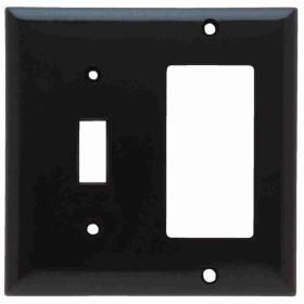 Pass & Seymour Sierraplex SP126 Standard Combination Wallplate, 2 Gangs, Brown, 5 in, Thermoplastic