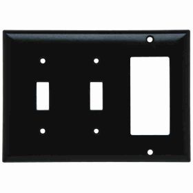 Pass & Seymour Sierraplex SP226 Standard Combination Wallplate, 2 Gangs, Brown, 5 in, Thermoplastic