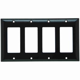 Pass & Seymour Sierraplex SP264 Standard Wallplate, 4 Gangs, Brown, 5 in H x 8-1/8 in W, Thermoplastic