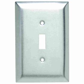 Pass & Seymour SSO1 Jumbo Wallplate, 1 Gang, 6 in H x 3-1/2 in W, 302 Stainless Steel