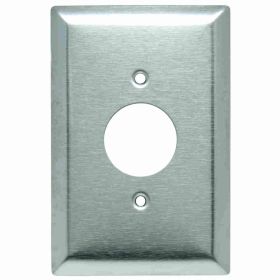 Pass & Seymour SSO7 Jumbo Receptacle Wallplate, 1 Gang, 5-1/4 in, 302 Stainless Steel