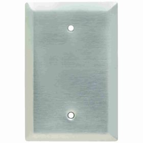 Pass & Seymour SSO13 Jumbo Blank Wallplate, 1 Gang, 6 in, 302 Stainless Steel