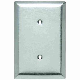 Pass & Seymour SSO14 Jumbo Blank Wallplate, 1 Gang, 5-1/4 in, 302 Stainless Steel