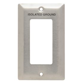 Pass & Seymour SS26-IG Standard Wallplate With Black Fill, 1 Gang, Ivory, 4-1/2 in H x 2-3/4 in W, 302 Stainless Steel