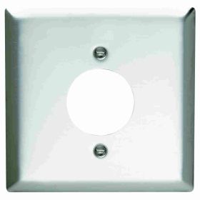 Pass & Seymour SS710 Standard Wallplate, 2 Gangs, 7 in H x 7 in W, 302 Stainless Steel