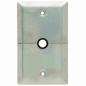 Pass & Seymour SS751 Standard Communication Wallplate, 1 Gang, 4-1/2 in H x 2-3/4 in W, 302 Stainless Steel/Thermoplastic