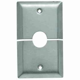 Pass & Seymour SS753 Standard Communication Wallplate, 1 Gang, 4-1/2 in H x 2-3/4 in W, 302 Stainless Steel/Thermoplastic