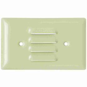 Pass & Seymour SS760-I Standard Louver Wallplate, 1 Gang, Ivory, 4-1/2 in, Thermoplastic