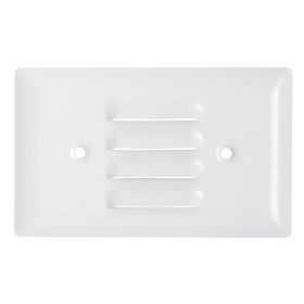 Pass & Seymour SS760-W Louver Wallplate, 1 Gang, White, 4-1/2 in, Thermoplastic