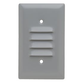 Pass & Seymour SS771-GRY Non-Magnetic Louver Wallplate With Finish Matching Screws, 1 Gang, 4.5 x 2.75 x 0.23 in, 302 Stainless Steel, Gray