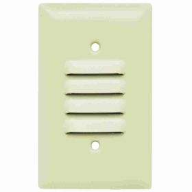 Pass & Seymour SS771-I Louver Wallplate, 1 Gang, Ivory, 4-1/2 in, Thermoplastic