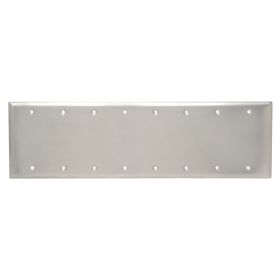 Pass & Seymour SS6023 Standard Blank Wallplate, 8 Gangs, Silver, 15.43 x 4.5 x 0.23 in, 302 Stainless Steel