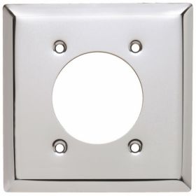 Pass & Seymour S3862-C Standard Wallplate, 2 Gangs, 7.8 in H x 7.8 in W, Metal