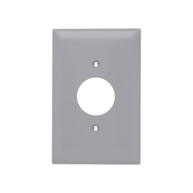 Pass & Seymour TradeMaster TPJ7-GRY Jumbo Receptacle Wallplate, 1 Gang, Gray, 5.75 x 3.25 x 0.47 in, Nylon