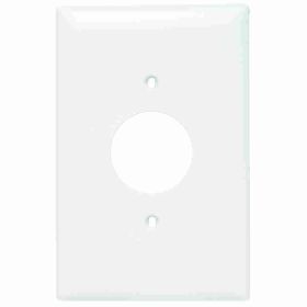 Pass & Seymour TradeMaster TPJ7-W Jumbo Receptacle Wallplate, 1 Gang, White, 6 in, Thermoplastic