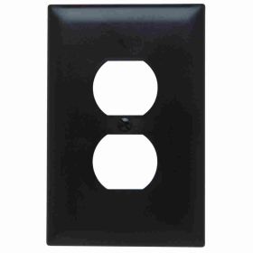 Pass & Seymour TradeMaster TPJ8 Junior Jumbo Receptacle Wallplate, 1 Gang, Brown, 4.9 in, Thermoplastic