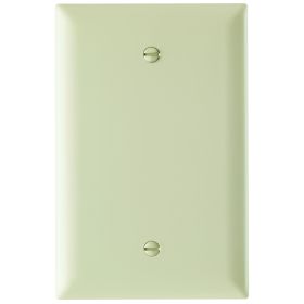 Pass & Seymour TradeMaster TPJ13-I Junior Jumbo Blank Wallplate, 1 Gang, Ivory, 4.9 in, Thermoplastic