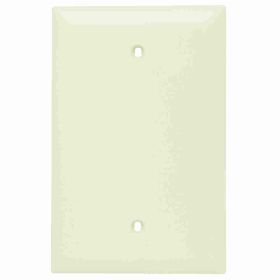 Pass & Seymour TradeMaster TPJ13-LA Jumbo Blank Wallplate, 1 Gang, Light Almond, 6 in, Thermoplastic