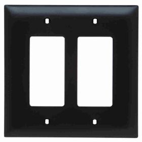 Pass & Seymour TradeMaster TPJ262 Junior Jumbo Standard Wallplate, 2 Gangs, Brown, 5 in H x 5-1/8 in W, Nylon/Thermoplastic