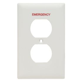 Pass & Seymour TP8-EW TradeMaster Standard Receptacle Wallplate, 1 Gang, White, 5.62 x 3.25 x 0.3 in, Nylon