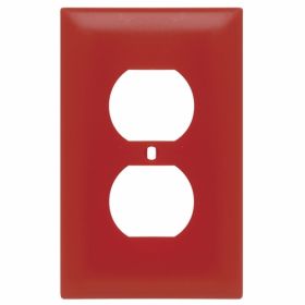 Pass & Seymour TradeMaster TP8-OR Standard Receptacle Wallplate, 1 Gang, Orange, 5-1/2 in, Thermoplastic