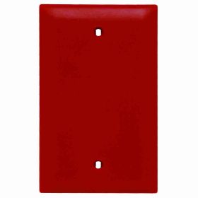 Pass & Seymour TradeMaster TP13-RED Standard Blank Wallplate, 1 Gang, Red, 5 in, Thermoplastic