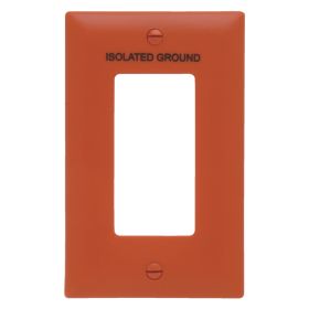 Pass & Seymour TradeMaster TP26-IG Standard Wallplate With Black Fill, 1 Gang, Orange/Black, 5.62 in H x 3.25 in W, Ivory