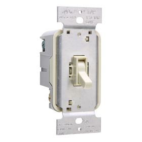 Pass & Seymour TSC5-I TradeMaster 1-Pole Bare Insulated Dimmer Fan Speed Control Switch, 120 VAC, 5 A, Toggle Operational Mode, Thermoplastic, Ivory