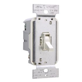 Pass & Seymour TSC5-LA TradeMaster 1-Pole Bare Insulated Dimmer Fan Speed Control Switch, 120 VAC, 5 A, Toggle Operational Mode, Thermoplastic, Light Almond