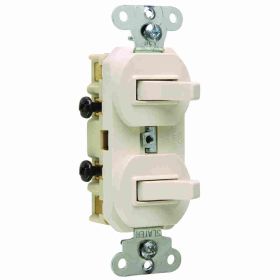 Pass & Seymour 693-LAG 3-Way Double Grounding Combination Switch, 15 A, 120/277 VAC, 2 Poles