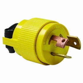 Pass & Seymour Turnlok 7572-G Grounding Locking Plug, 125 VAC, 15 A, 2 Poles, 3 Wires, Yellow