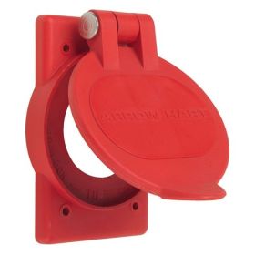 Pass & Seymour 20446-N 3-Phase Weatherproof Power Interrupting Device Cover With Red Nylon Cover, 4.8 in L x 3.6 in W x 2.4 in D, Nylon/Rubber