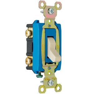 Pass & Seymour CSB15AC2-GRY Heavy Duty Specification Grade Paddle Switch, 15 A at 120/127 VAC, DPDT, 2 Poles