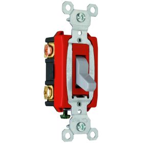 Pass & Seymour CSB20AC3-GRY 3-Way Heavy Duty Toggle Switch, 120/277 VAC, 20 A, 3 W