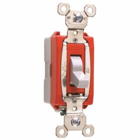 Pass & Seymour PS20AC1-GRY Heavy Duty Toggle Switch, 120/277 VAC, 20 A, 1/2 hp