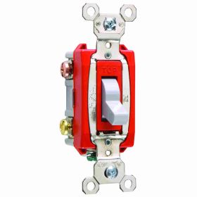 Pass & Seymour PS20AC3-GRY 3-Way Heavy Duty Toggle Switch, 120/277 VAC, 20 A, 1/2 hp