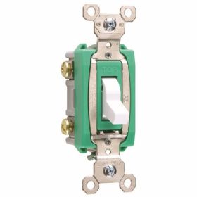 Pass & Seymour PS30AC2-W Heavy Duty Toggle Switch, 120/277 VAC, 30 A, 2 hp