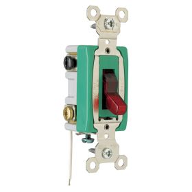 Pass & Seymour PS30AC3-RPL Extra Heavy Duty Industrial Grade Toggle Switch, 120 VAC, 30 A, DPDT