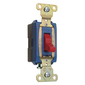 Pass & Seymour PS371510-RED Extra Heavy Duty Toggle Switch, 347 VAC, 15 A, DPDT