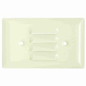 Pass & Seymour SS760-LA Louver Wallplate, 1 Gang, Light Almond, 4-1/2 in, Thermoplastic