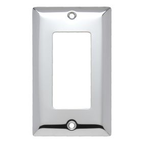 Pass & Seymour SB26-CH Standard Decorative Wallplate, 1 Gang, Chrome, 5 x 3 x 0.35 in, Chrome