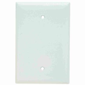 Pass & Seymour Sierraplex SPO13-W Jumbo Standard Sized Blank Wallplate, 1 Gang, White, 5 in, Thermoplastic