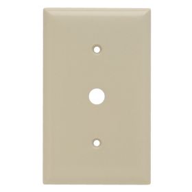 Pass & Seymour SP12-I Standard Communication Wallplate With Adjustment Yoke, 1 Gang, Ivory, 5 in H x 3 in W, Thermoplastic